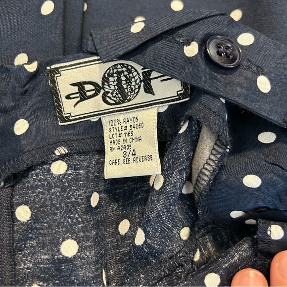 Vintage Wide Leg Polka Dot Jumpsuit - Picture 6 of 6